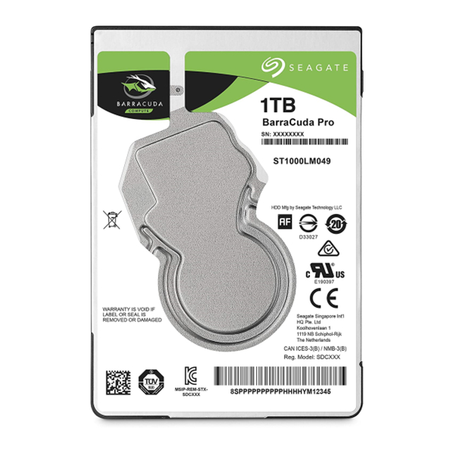 Seagate HDD 1TB 2.5inch for laptops